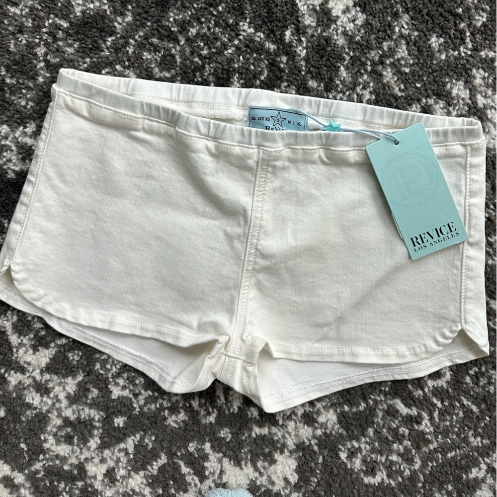 REVICE White Denim Shorts